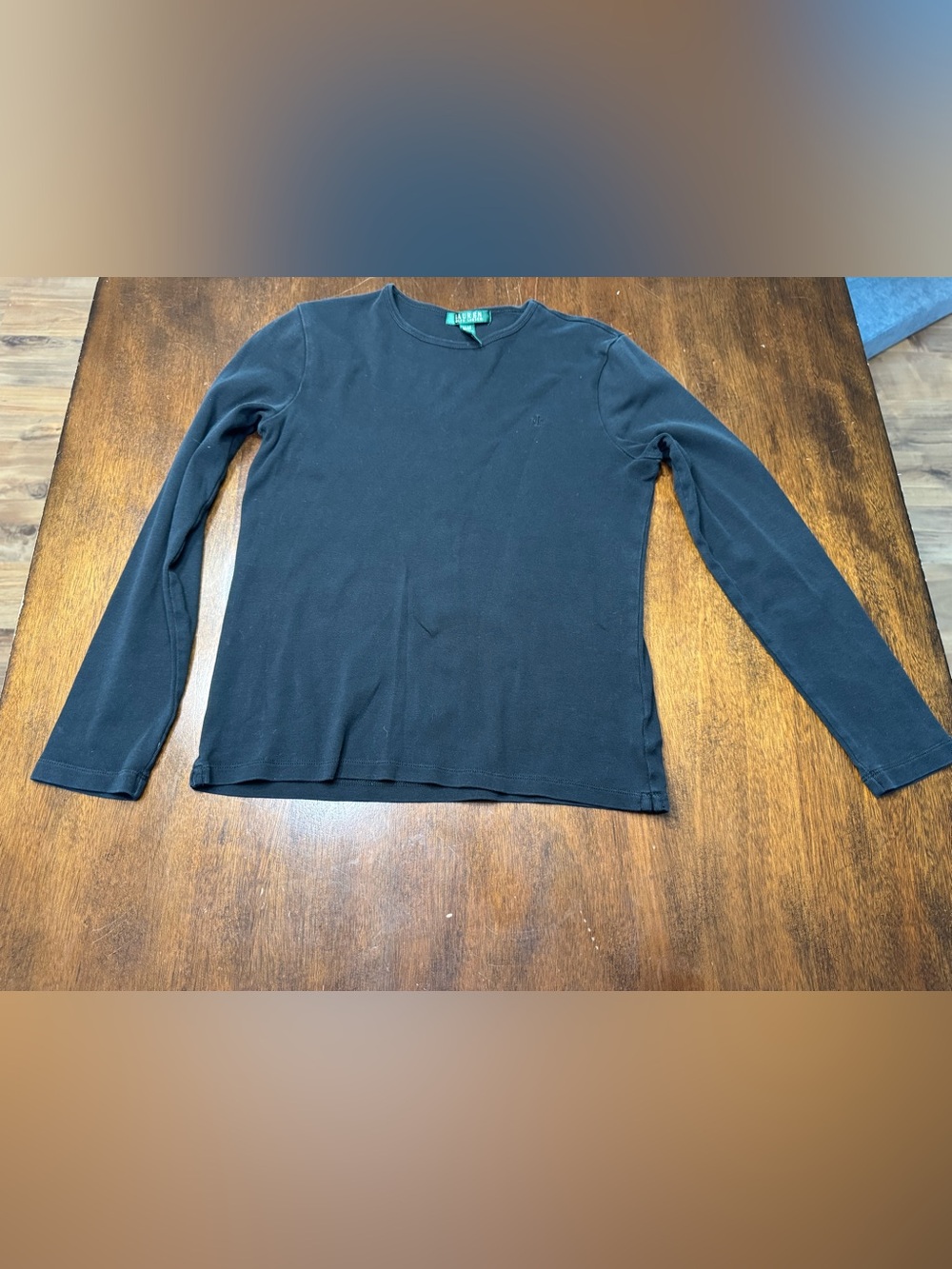Ralph Lauren Black Long Sleeve Crewneck Pullover
